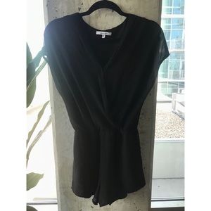 Black Chiffon Romper